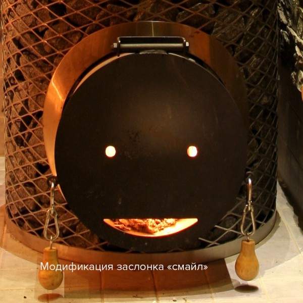 Печь дровяная Iki Original со стальной дверцей смайл (рис.1)