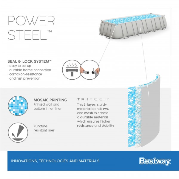 Каркасный бассейн Bestway Power Steel 56623 (рис.3)